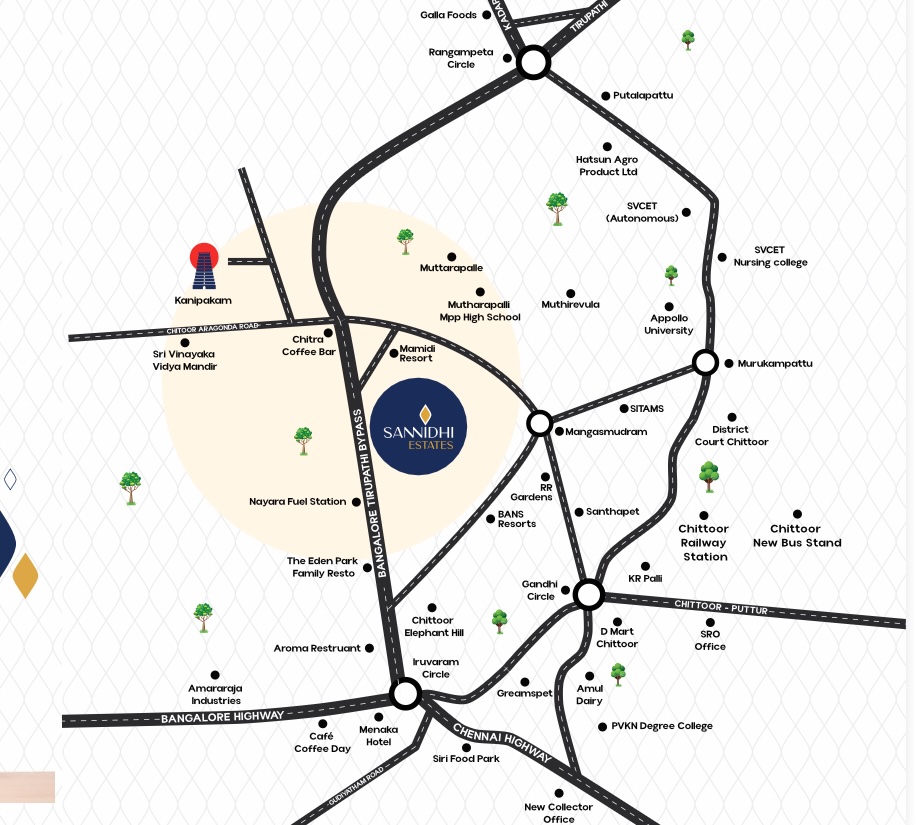 Map of Chittoor Region